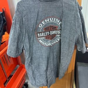 Short sleeve button down Harley